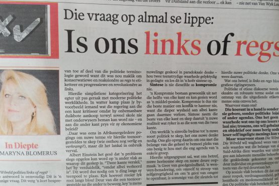 MARYNA BLOMERUS PRAAT OOR UK-KASIE, SKRYFWERK EN MISTASTINGS BY ‘DIE WêRELD’