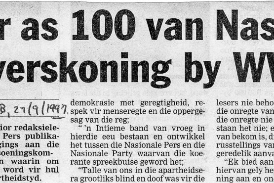 WIE IS DIE ‘VERLORE’ WVK-REBELLE VAN NASPERS?