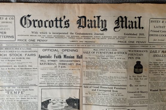 ENGELSE KOERANTE IN DIE OOS-KAAP