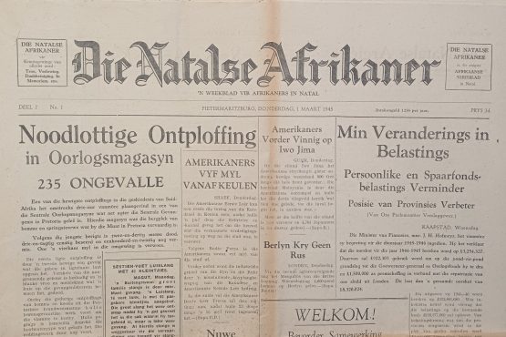 AFRIKAANSE KOERANTE SE STRYD OM ‘N PLEK IN DIE NATALSE SON